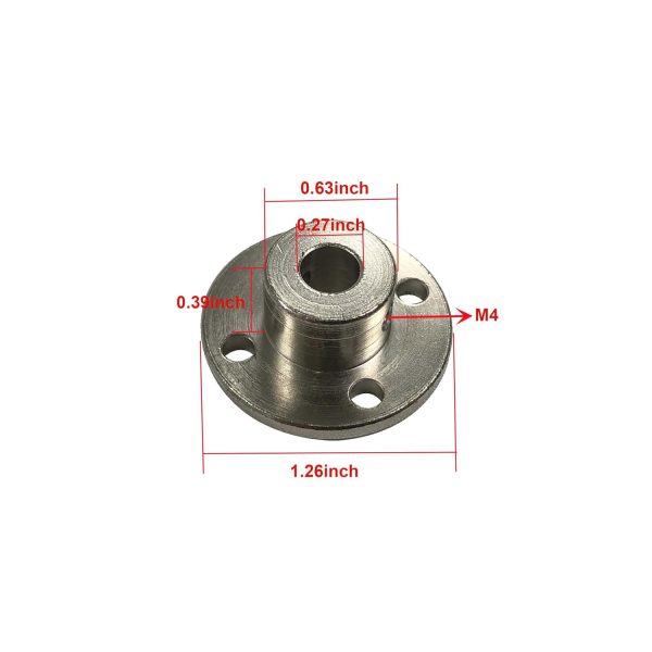 BRINGSMART 2pcs 7mm Flange Coupling with Wrench High Hardness Shaft Connector Rigid Axis Model Coupler Fitting for Motor 50KTYZ 60KTYZ DIY Parts (7MM, 1)-1