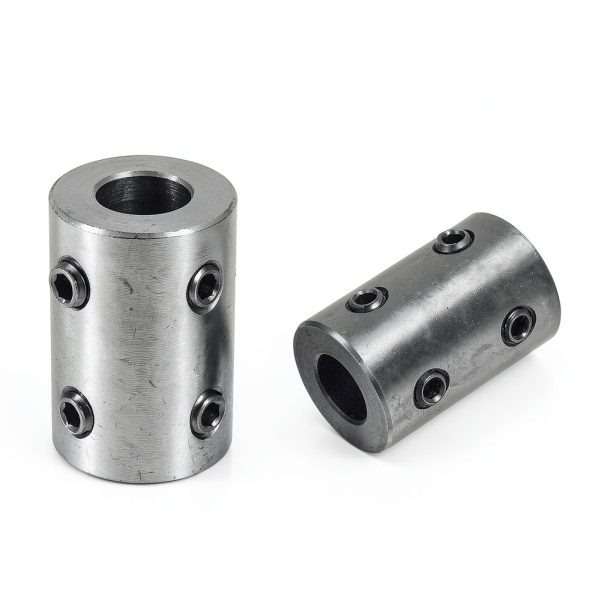 Shaft Coupling uxcell Set Screw Black Oxide Steel 1/2" Bore 1" OD-2