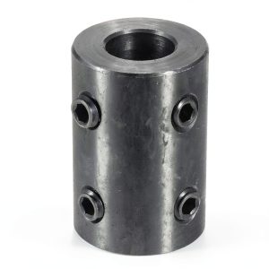 Shaft Coupling uxcell Set Screw Black Oxide Steel 1/2" Bore 1" OD-0