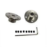 BRINGSMART 2pcs 7mm Flange Coupling with Wrench High Hardness Shaft Connector Rigid Axis Model Coupler Fitting for Motor 50KTYZ 60KTYZ DIY Parts (7MM, 1)-0