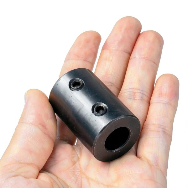 Shaft Coupling uxcell 1/2" Bore Rigid Set Screw Coupling Black Oxide-3