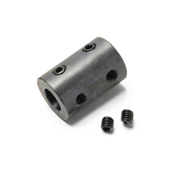 Shaft Coupling uxcell Set Screw Black Oxide Steel 1/2" Bore 1" OD-4