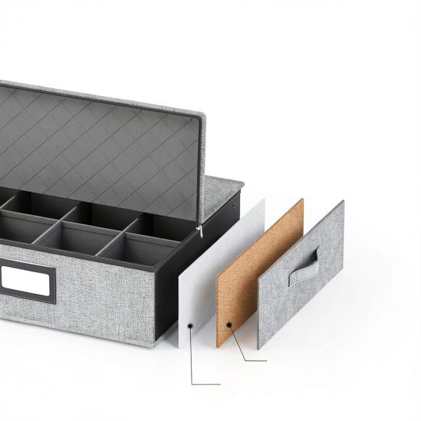 Coffee Mug Storage Box Organizer homyfort Grey 2-Pack Hard Shell-2
