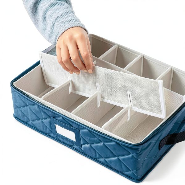 China Storage Containers Teemto Quilted 7‑Piece with Felt Liners Grey-3