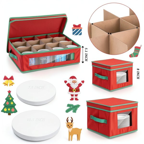 Holiday China Storage Containers Wesnoy 5‑Inch Foldable Mug/Plate Set-1