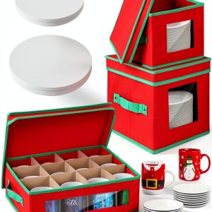 Holiday China Storage Containers Wesnoy 5‑Inch Foldable Mug/Plate Set-0