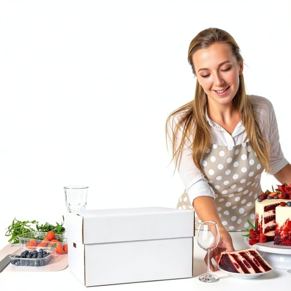 Wine Glass Moving Boxes 4 Pack Feifeiya White Kraft Paper 20x15x12in-4