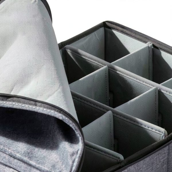 storageLAB China Storage Containers, Containers for Organizing, Hard Shell Case, Felt Plate Dividers, Moving Supplies, Storage Box, Wine, Dishes, Glasses Storage, Charger Plates Storage Containers-4