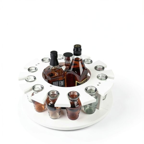 Storage Box for Glencairn Whisky Glass,6 Whiskey Glasses Holder for Organizer, Sturdy Construction to Prevent Bumping Whisky Storage Leather Case - The Perfect Whisky Gift (white)-6