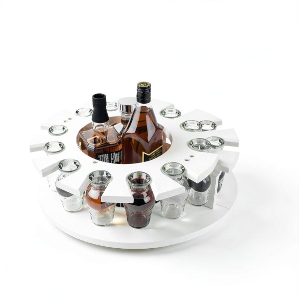 Storage Box for Glencairn Whisky Glass,6 Whiskey Glasses Holder for Organizer, Sturdy Construction to Prevent Bumping Whisky Storage Leather Case - The Perfect Whisky Gift (white)-8