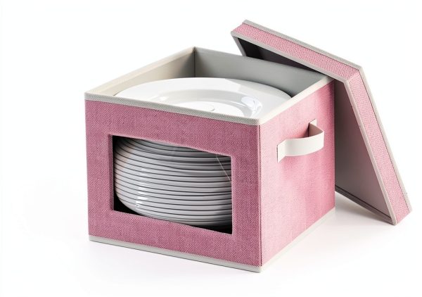 China Storage Containers for Dishes Plate Pantryily Pink 12x12x8-1