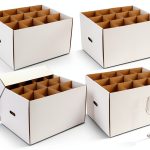 Wine Glass Moving Boxes 4 Pack Feifeiya White Kraft Paper 20x15x12in-0
