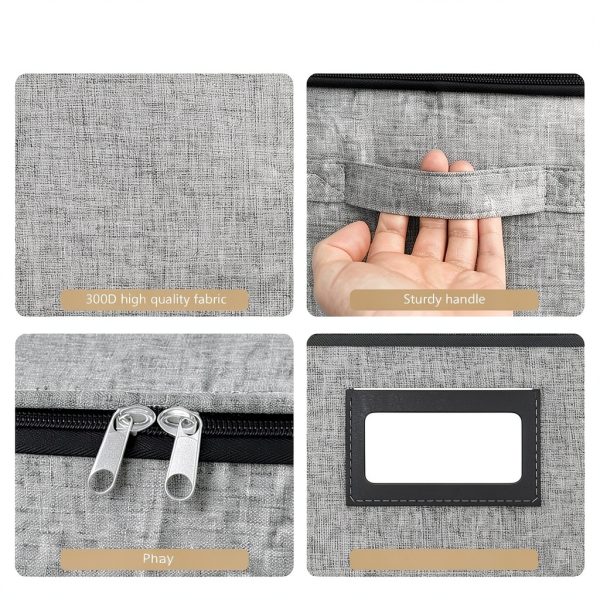 Coffee Mug Storage Box Organizer homyfort Grey 2-Pack Hard Shell-4