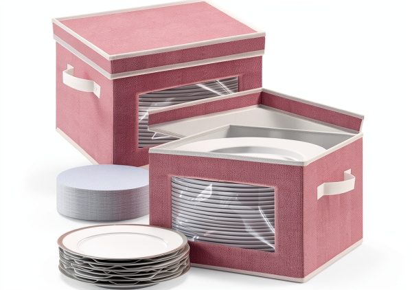 China Storage Containers for Dishes Plate Pantryily Pink 12x12x8-0