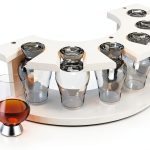 Storage Box for Glencairn Whisky Glass,6 Whiskey Glasses Holder for Organizer, Sturdy Construction to Prevent Bumping Whisky Storage Leather Case - The Perfect Whisky Gift (white)-0