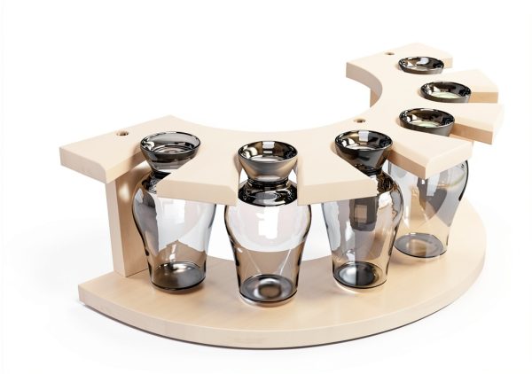 Storage Box for Glencairn Whisky Glass,6 Whiskey Glasses Holder for Organizer, Sturdy Construction to Prevent Bumping Whisky Storage Leather Case - The Perfect Whisky Gift (white)-1