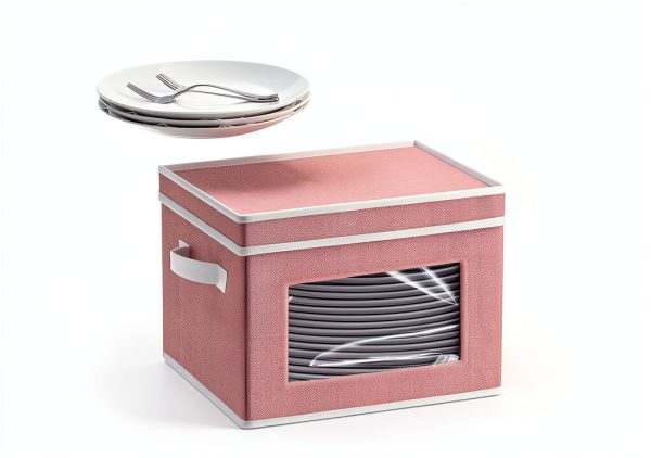 China Storage Containers for Dishes Plate Pantryily Pink 12x12x8-5