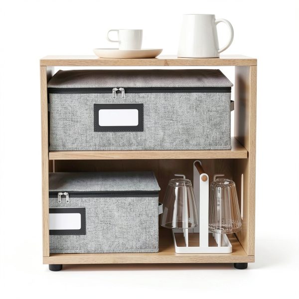 Coffee Mug Storage Box Organizer homyfort Grey 2-Pack Hard Shell-8