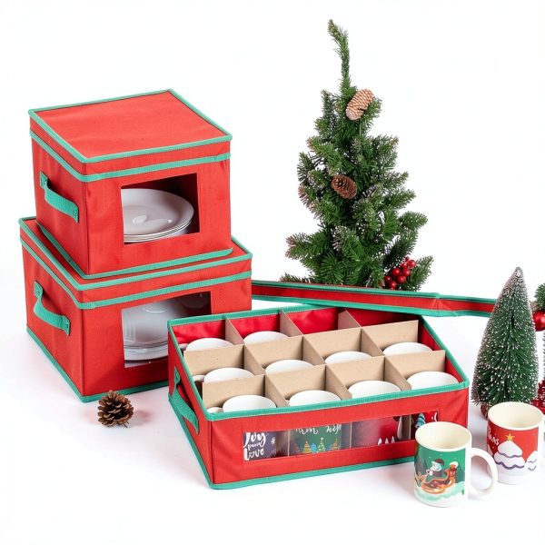 Holiday China Storage Containers Wesnoy 5‑Inch Foldable Mug/Plate Set-6