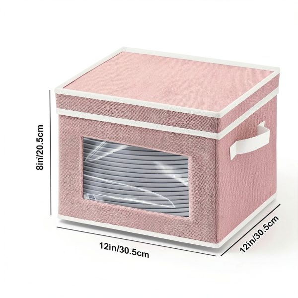 China Storage Containers for Dishes Plate Pantryily Pink 12x12x8-2